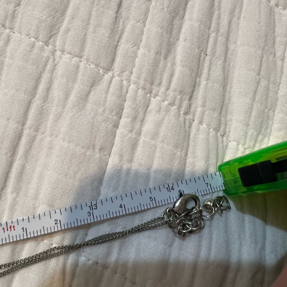 Long Silver And Turquoise Statement Necklace - image 5